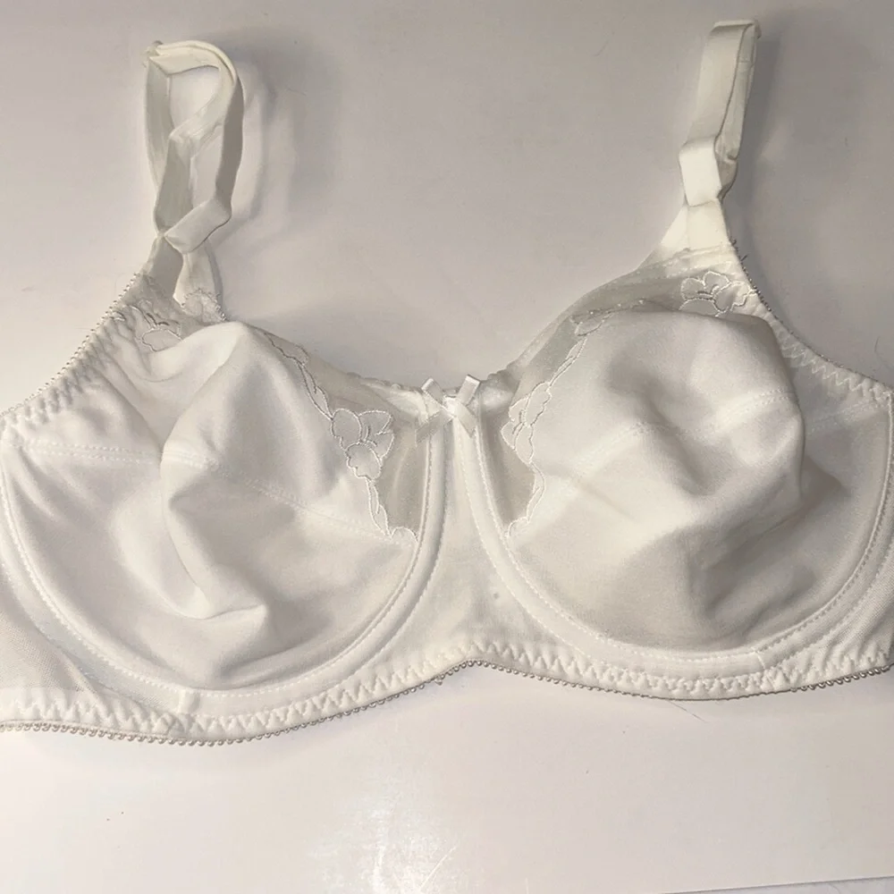 Bali®‎ Flower White Full-Figure Underwire Bra 0180 Sz 38C - Picture 11 of 16